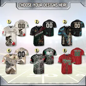 Personalized Mexico Baseball Jersey, Custom Name Mexico Jersey Gift For Men, Custom Mexico Baseball Jersey, Baseball Shirt