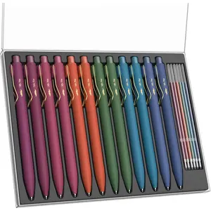 - Ballpoint s with Case, 12 Pack, Colorful Ink, 12 Refills, 0.7mm Cute Ballpoint s Assorted Color Ink, Christmas
