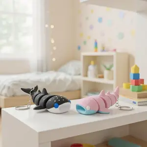 Cute Whale Shark Keychain Purse Bag Charms for Hangbags Backpacks Car Keys Accessories Ocean Fish Gift for Women Men