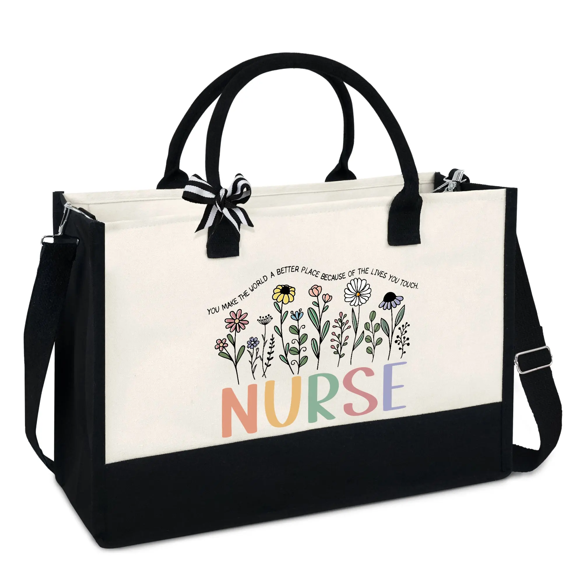 Nurse Tote Bag - Appreciation & Day Gifts, Canvas Tote Bag 13oz With Zipper