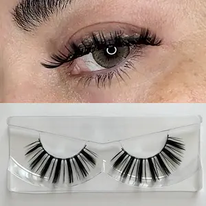 Fairy Wispy Fluffy False Eyelashes 25mm Strip Lashes Heiress by Labo Glam