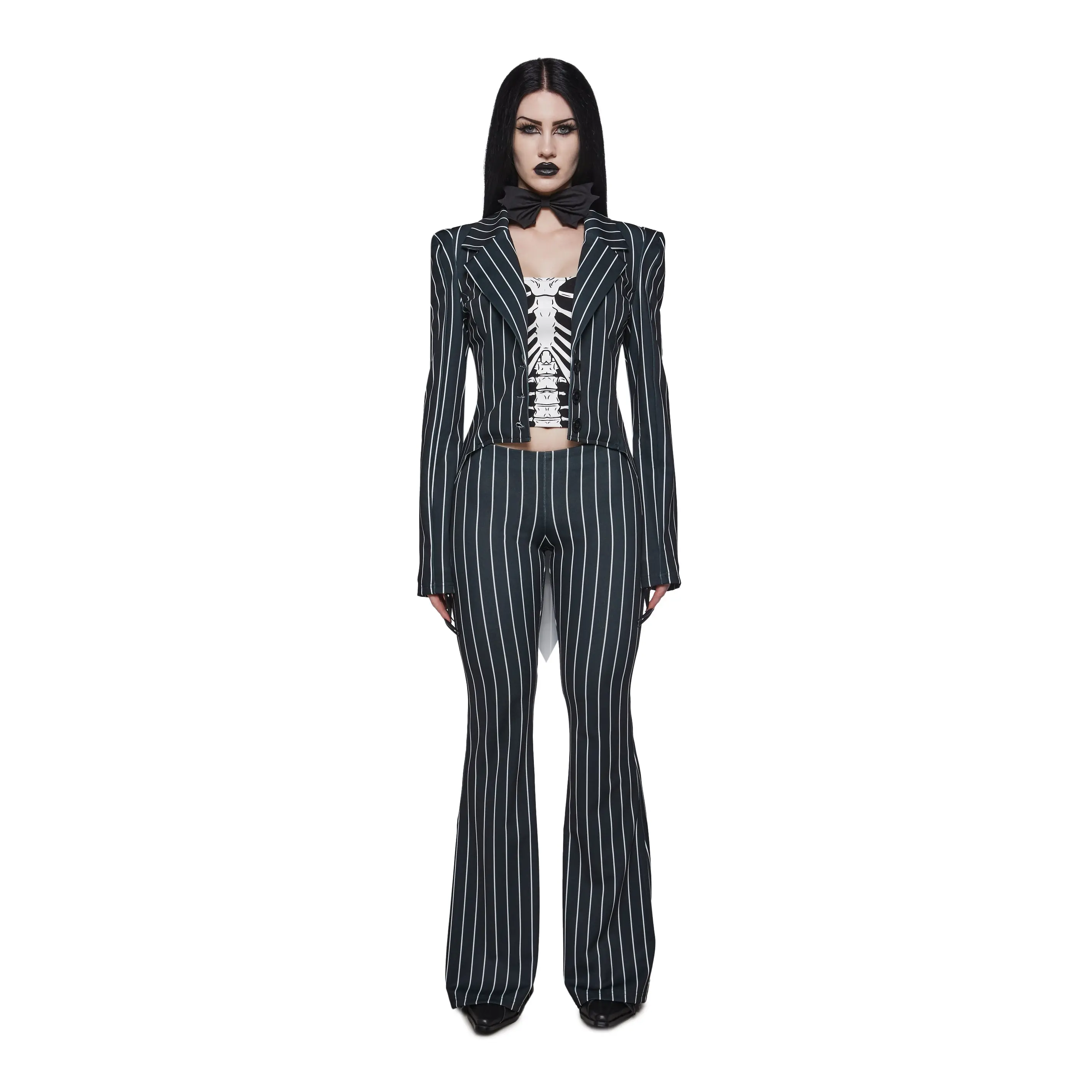 Skeleton King Pinstripe Costume