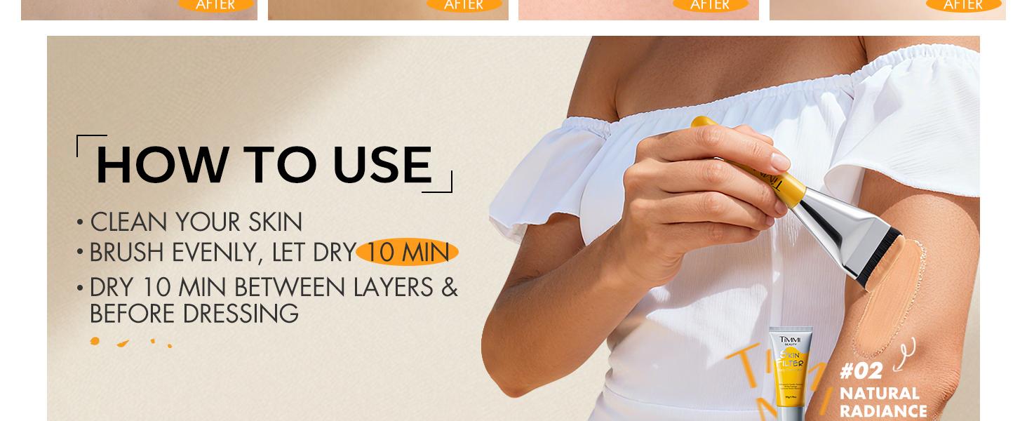 Skin Filter Body Concealer, Waterproof & Transfer-Resistant, All Day Coverage, Hyaluronic Acid & Vitamin E, Flawless Makeup for Scars, Spots, Veins & Tattoos