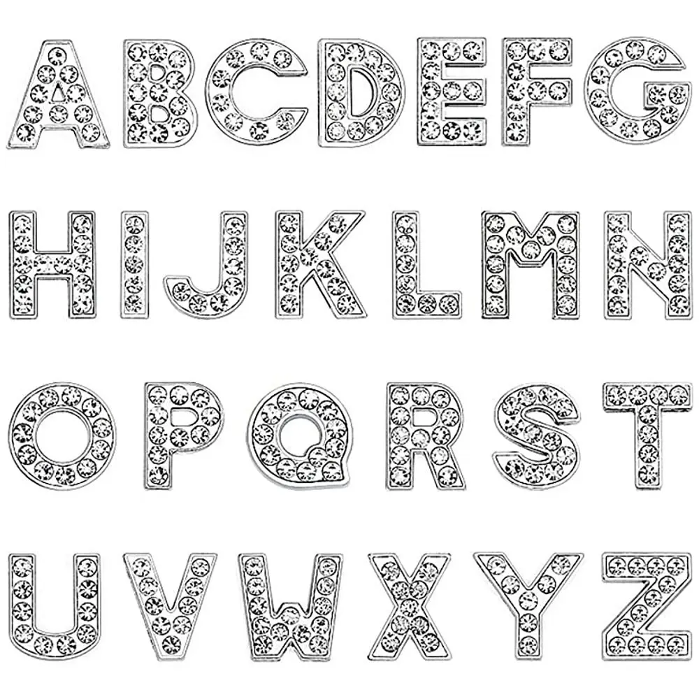 Shoe Decoration Charm A-Z 0-9 10mm Letter Digit Accented Cute Shoe Accessory DIY Sandal Charms DIY Shoe Accessories Decoration Jewels Party Favors