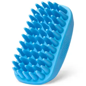 Freshly Bailey - Pet Rubber Wet & Dry Brush for Dogs and Cats - Great for Bathing and Grooming your Cat or Dog