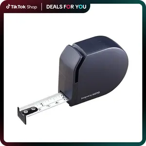 【Deals for You Days】HOTO Self Lock Tape Measure, Retractable Measuring Tape, Precise Measurement, Great Stiffness, Shock Absorbent Base, Anti-Rust & Anti-Scratch, 10 Ft (3m)