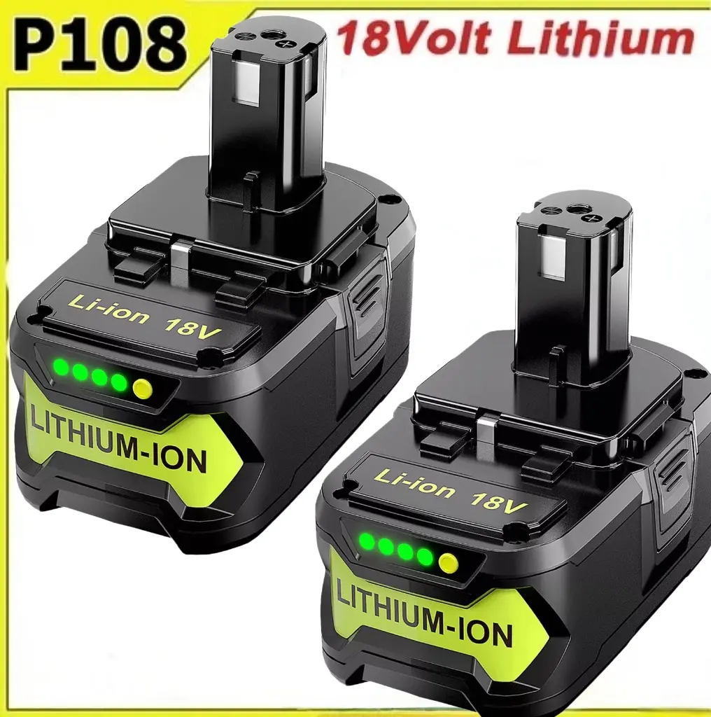 For RYOBI P108 18V One+ Plus High Capacity Battery 18 Volt Lithium-Ion New 8.0AH high quality with LED indicator