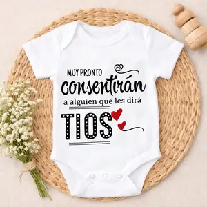 Baby Bodysuit Soon They Will Say Uncle Print 100% Pure Cotton Non-Irritating Snap Closure Breathable Stretchy Perfect For Gifting & Everyday