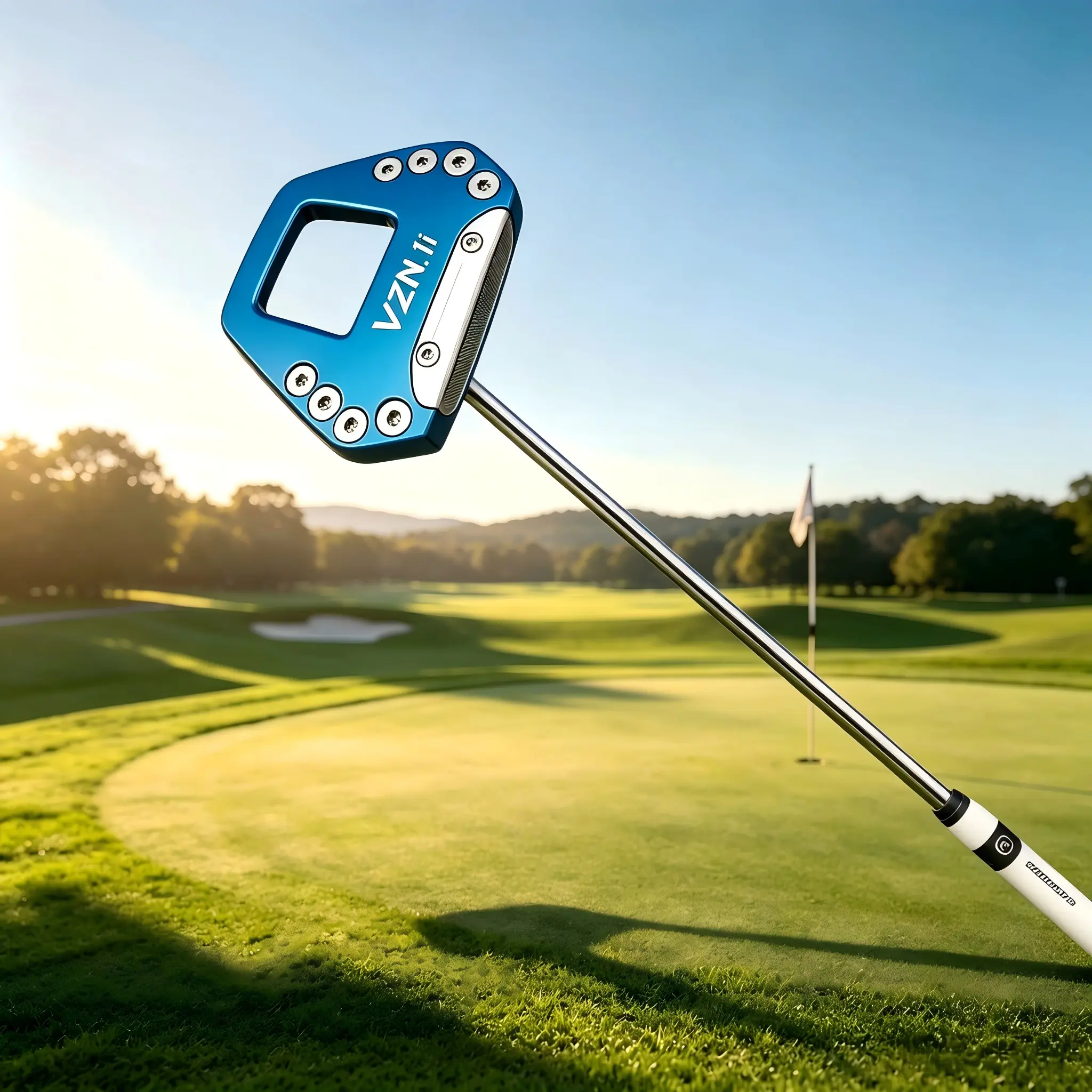 VZN.i High MOI Mallet Golf Putter - CNC Machined Forgiving Adjustable Weights Carbon Fiber Shaft, Precision Iron Prints, Consistent Long-Distance Performance for All Golfers steel spin wood fairway