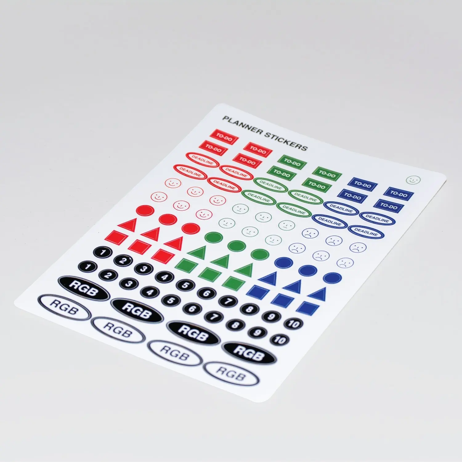 RGB Planner Sticker Sheet