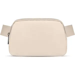JSJ Mini Fanny Pack for Men and Women - Stylish Crossbody Belt Bag, Ideal Valentine's Day Gift for Girls, Teens, Kids, Daughters, and Sisters - Trendy and Cute Design in Creamy Color