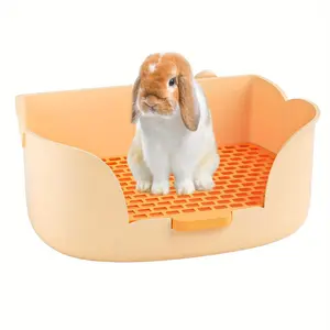 Large Rabbit Litter Box Trainer, Potty Corner Toilet for Small Animals - Pet Pan for Adult Hamster, Guinea Pig, Ferret, Galesaur, Bunny and Other Animals Purple