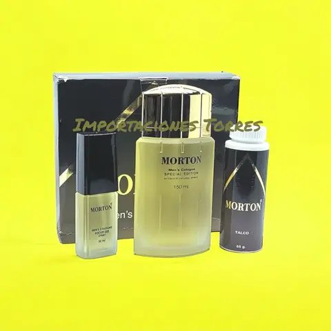 Morton Special Edition Men’s Perfume Set of 3 (150ml Perfume, 30ml Travel Size Perfume and 65g Talco) By Marlen Lamur