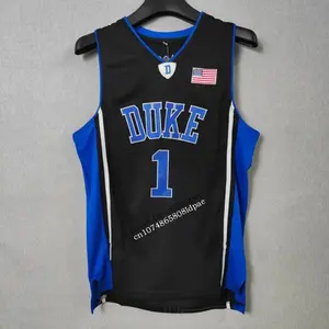 Basketball Jerseys Men Oversize 1 Irving Duke University Embroidery Sewing Breathable Athletic Sport Street Hip Hop Sportswear