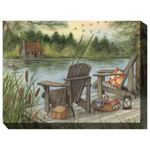 West of the Wind Lake Time Outdoor Canvas Art 4x30