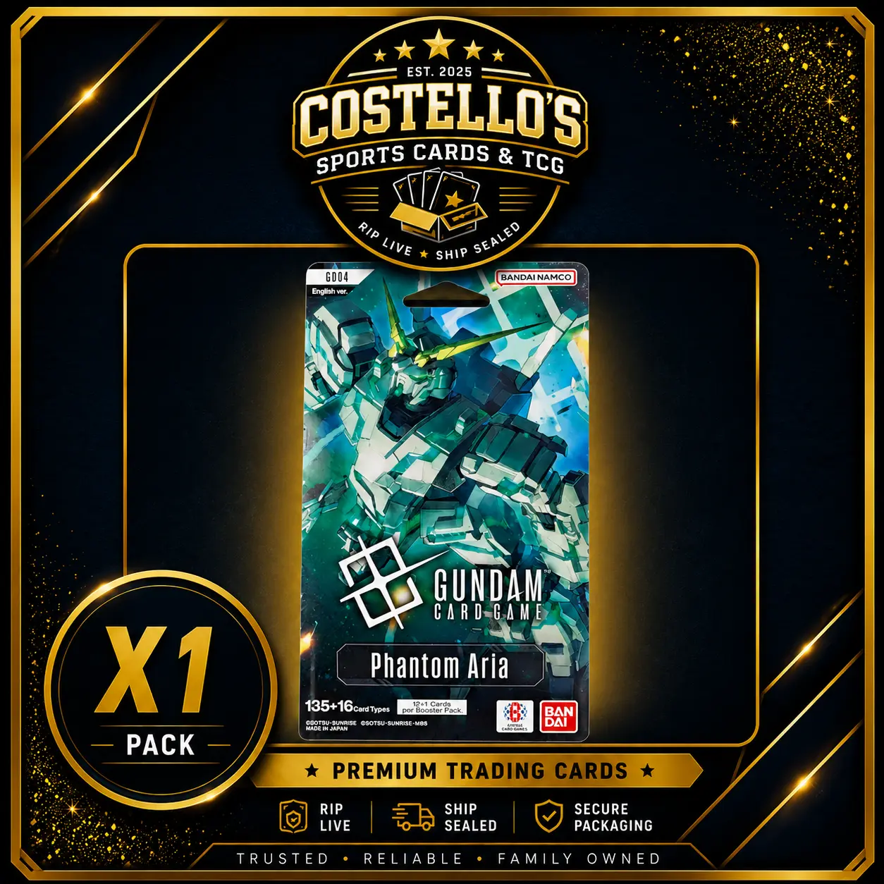 Gundam The Phantom Aria Sleeved booster pack GD04