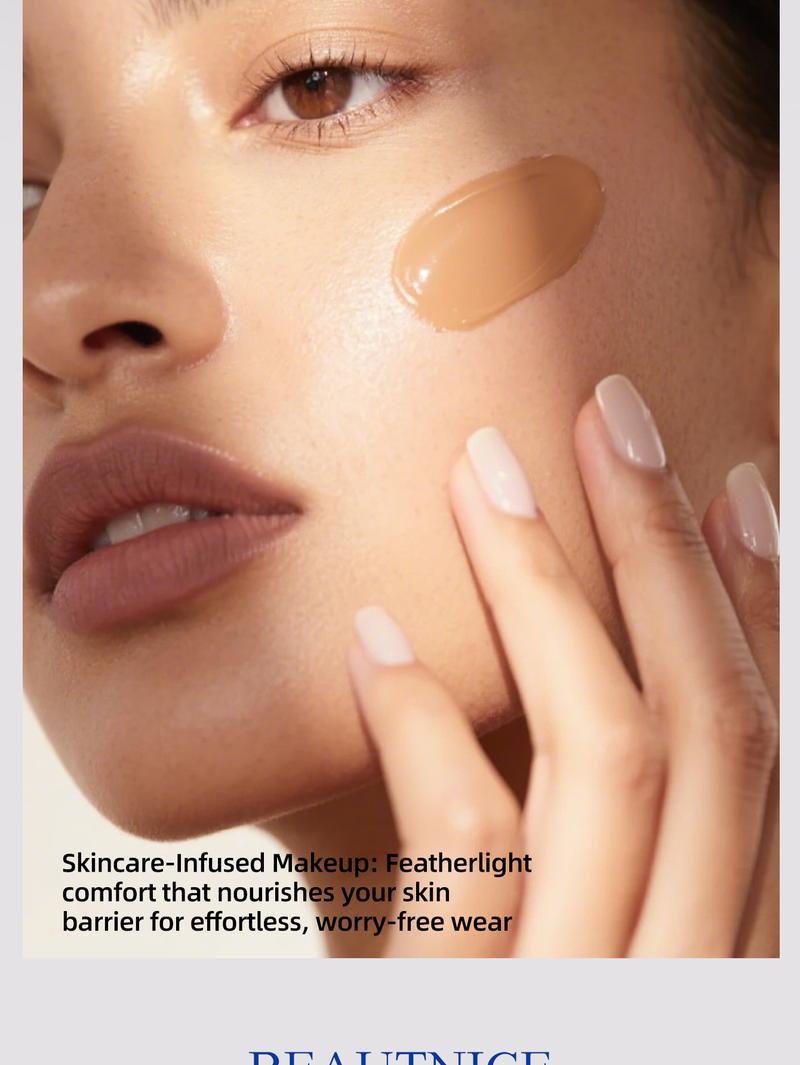 BEAUTNICE Long Wear Light Foundation, Available in Shades 01 and 02, 30ml, Long-Lasting Formula for a Flawless All-Day Look