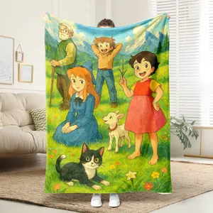 Heidi Friend Bed Throw Character Blanket King Size Luxury Blankets and Throws,Blankets for Decorative Sofa Blanket for Sofas
