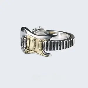 Rock Guitar Adjustable Ring Music Lover Accessory for Men Women Heart Rate Couples Set Day  Fashionable Collarbone Chain Daily Bible Verse daughter friendship style  floating navel cross necklace bracelet energy magnet good luck gold-plated