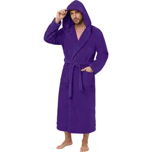 Men's Bathrobes with Hood, Soft Long Towel Robe for Men - Super Absorbent Quick Dry yet WarmGift