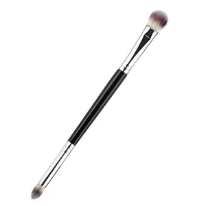 Eyeshadow Brush Eye Makeup Brush Professional Blending Eyeshadow Makeup Brushes for Concealer Eyebrows Eyeliner Soft Hairs Makeup Tool (Black) Angled