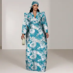 African BouBou Dresses for Women Traditional Africa Clothing Prom Dress Nigeria Gown Abayas Robe Muslim Kaftan Maxi Long Dress Modest Clothes 2025 selling  dresses Traditional African Embroidered Gown