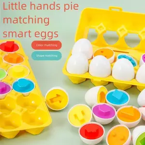 Baby Early Education Learning Match Smart Egg Color Shape Cognitive Toy, Montessori Enlightenment Tool for Kids 3-6 Years, Ideal Gift for Halloween Christmas Thanksgiving Back-To-School Spring Easter Ramadan New Year Birthday Present