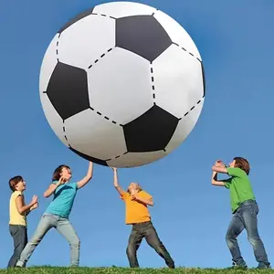Fun Summer Beach Balls | Giant Inflatable Soccer Ball. Perfect for playing soccer on the playground, beach outings, and backyard fun. A great pool party decoration to add endless joy to your summer. Suitable for both indoor and outdoor use.