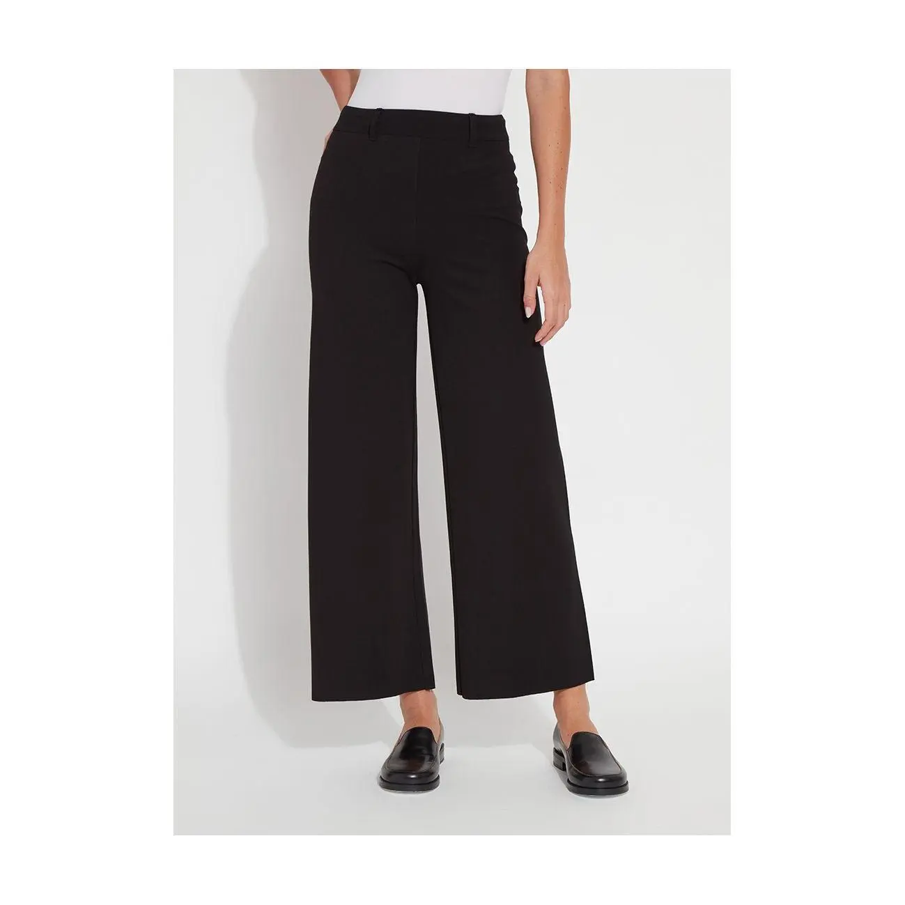Lysse New York Erin High-Waist Wide Leg Ponte Ankle Pants