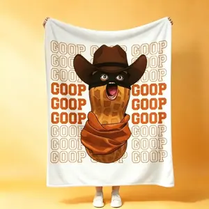 Arc Raiders Burnt Peanut Goop Meme Flannel Fleece Blanket, Super Soft Lightweight Throw for Bed, Travel, Camping, Home, All-Season Comfort, Perfect Gift for Kids, Family & Friends adult children's blankets