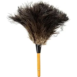 Ostrich Feather Dusters with Wooden Handle for Effective Dusting and Cleaning Comfortable Grip for Home Cleaning Ideal for Various Surfaces