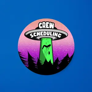 Crew Scheduling UFO Pick Up | Flight Attendant Funny Sticker | SomeFlyStuff