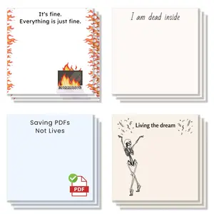 4 Fun Sticky Notes Set, Practical & Convenient Note Pads, Perfect for Office Supplies, Home Organization, School Essentials