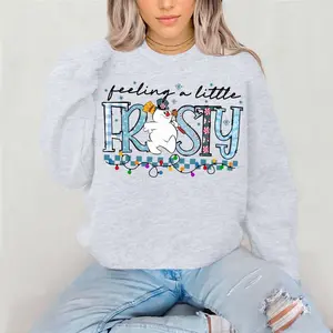 Feeling Frosty Crewneck Sweatshirt Gildan Everyday Style Shirtsleeve love casual comfortable super soft relaxed fit unisex Sizing womenswear Streetwear  vintage Crewneck Printed Loose Graphic Top Fitted