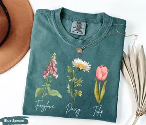Comfort Colors FDT Shirt, Subtle FDT Shirt, Fck Trump, Anti Trump Shirt, Fdt Floral Shirt, Fdt Protest Shirt, Resistance Shirt, Gift for Women