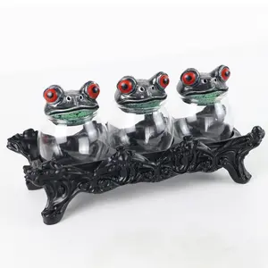 Vintage Frog Salt & Pepper Shaker Set | Retro Kitchen Countertop Decor Storage Trio