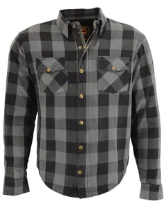 Milwaukee Leather Men's Performance Men'S Aramid Checkered Plaid Biker - 5Xl