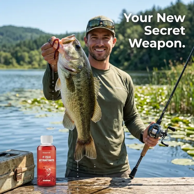 Fish Attractant Liquid, High Potency Red-Worm Bait Scent Additive, Concentrated Freshwater Fishing Flavouring for Carp, Trout, Bass, and Catfish