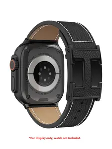 Magnetic Leather Strap, High-End Designer Style, Genuine Leather, Adjustable From 165 to 215 Mm, Suitable for Personal Use or Gift, Smart Watch Strap, Smartwatch Strap