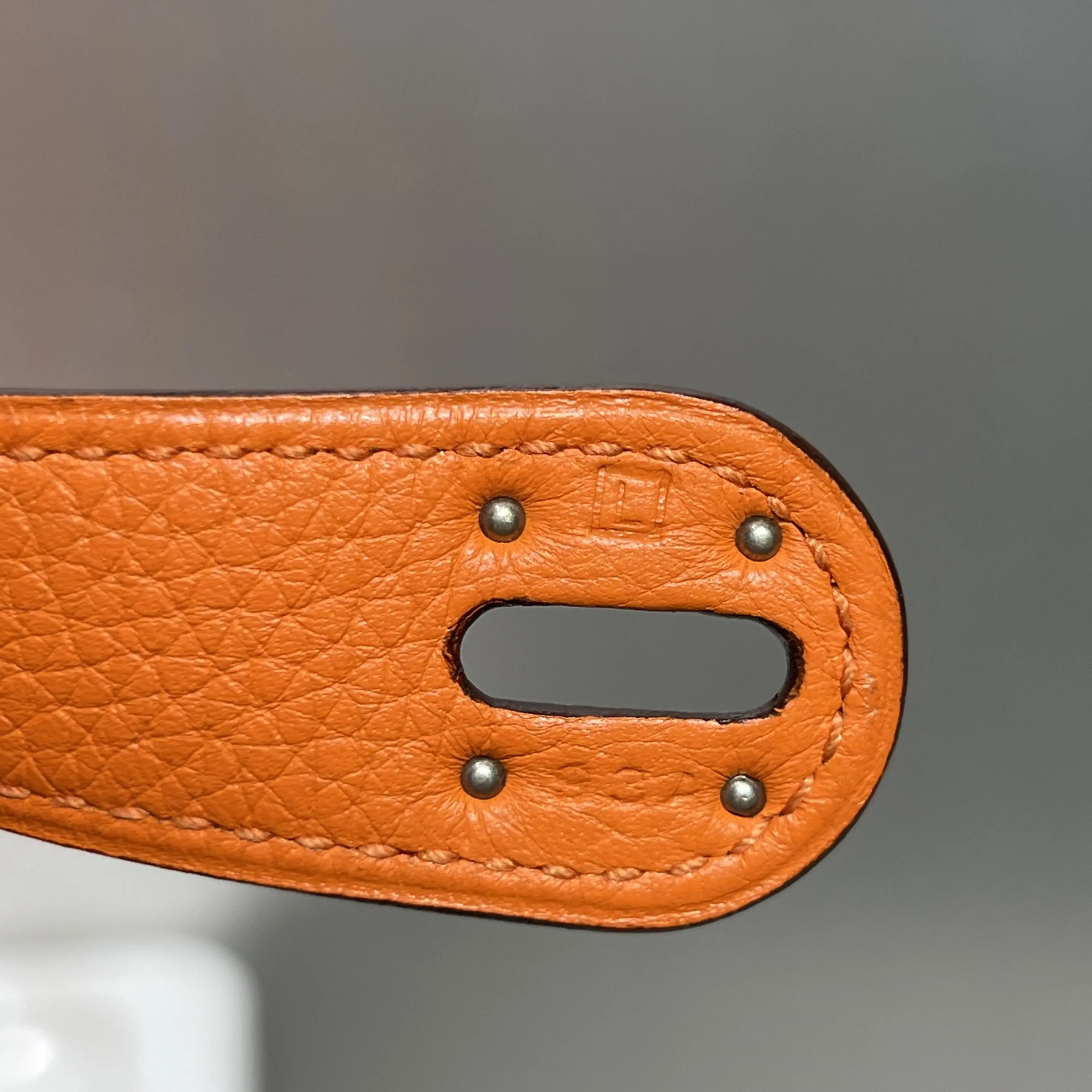 Pre-owned HERMÈS Leather Tote Bags Hermes Togo Lindy 30 Orange