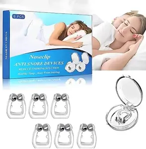 Anti Snoring Nose Clip, Snoring Plug, Snoring Solution, Comfortable and Quiet Sleep, Silicone Magnetic Anti Snoring Device