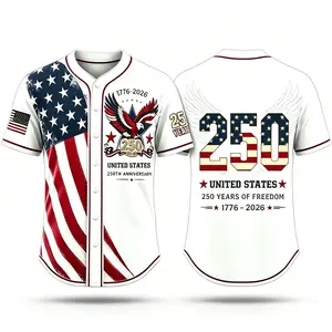 250th Anniversary USA 1776-2026 Patriotic Baseball Jersey Men Women Vintage American Flag Eagle Statue Of Liberty Button Down Short Sleeve Shirt 4th Of July Independence Day Casual Streetwear Oversized Tee S-5XL