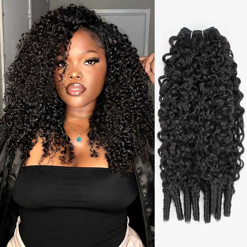 QVR Spiral Curls Hair Bundles - Double Drawn Virgin Human Long Lengths Weave, Female Fashion Accessories Hair Extensions, Weave With Spiral Curls, Curly, Virgin Hair