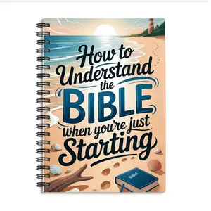 1 piece, 8.3*5.5 inches, Bible inspirational cover, black durable spiral, suitable as a holiday gift, notebook, exquisite cover, Devotional Notebook