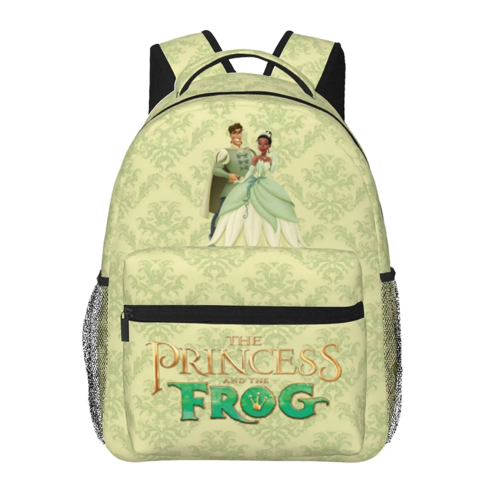 Princess and the frog School Backpack Princess tiana Cartoon Bookbag with Adjustable Shoulder Straps Princess and the frog decorations Lightweight Fashion Daypack, Ideal Back to School Holiday Gift for Boys Girls