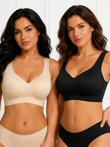 Jelly Bras for Women No UndeJelly Bras for Women No Underwire Seamless Pullover Bras Wireless T Shirt Bralettes Wide Straps Sleep Everyday Brarwire Seamless Pullover Bras Wireless T Shirt Bralettes Wide Straps Sleep Everyday Bra