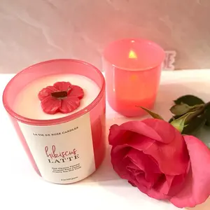 Hibiscus Latte candle