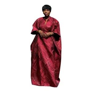 Samira brocade Bubu with head wrap and inner belt Womenswear