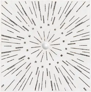 Garnet White Mosaic Starburst Wall Art