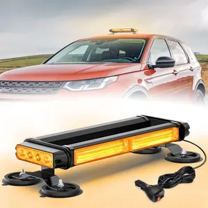 Nilight 14.5" Amber COB LED Roof-Mounted Flashing Light Bar, High Visibility Magnetic Base Lights for Safety Vehicles, Trucks